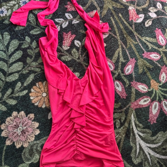 Pink Ruffled Women's Top Bebe vintage XS - Picture 9 of 14